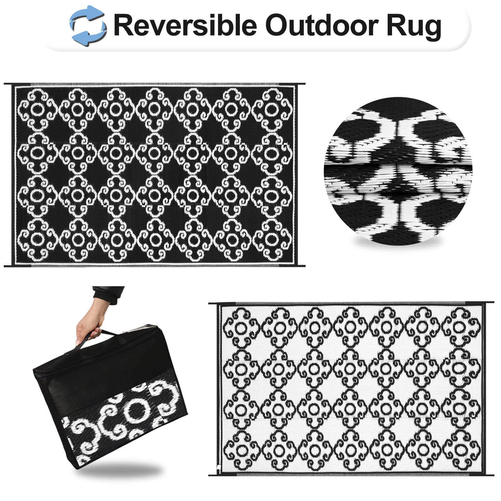 Snapklik.com : OutdoorLines Outdoor Reversible Rugs For Patio 6x9 Ft ...