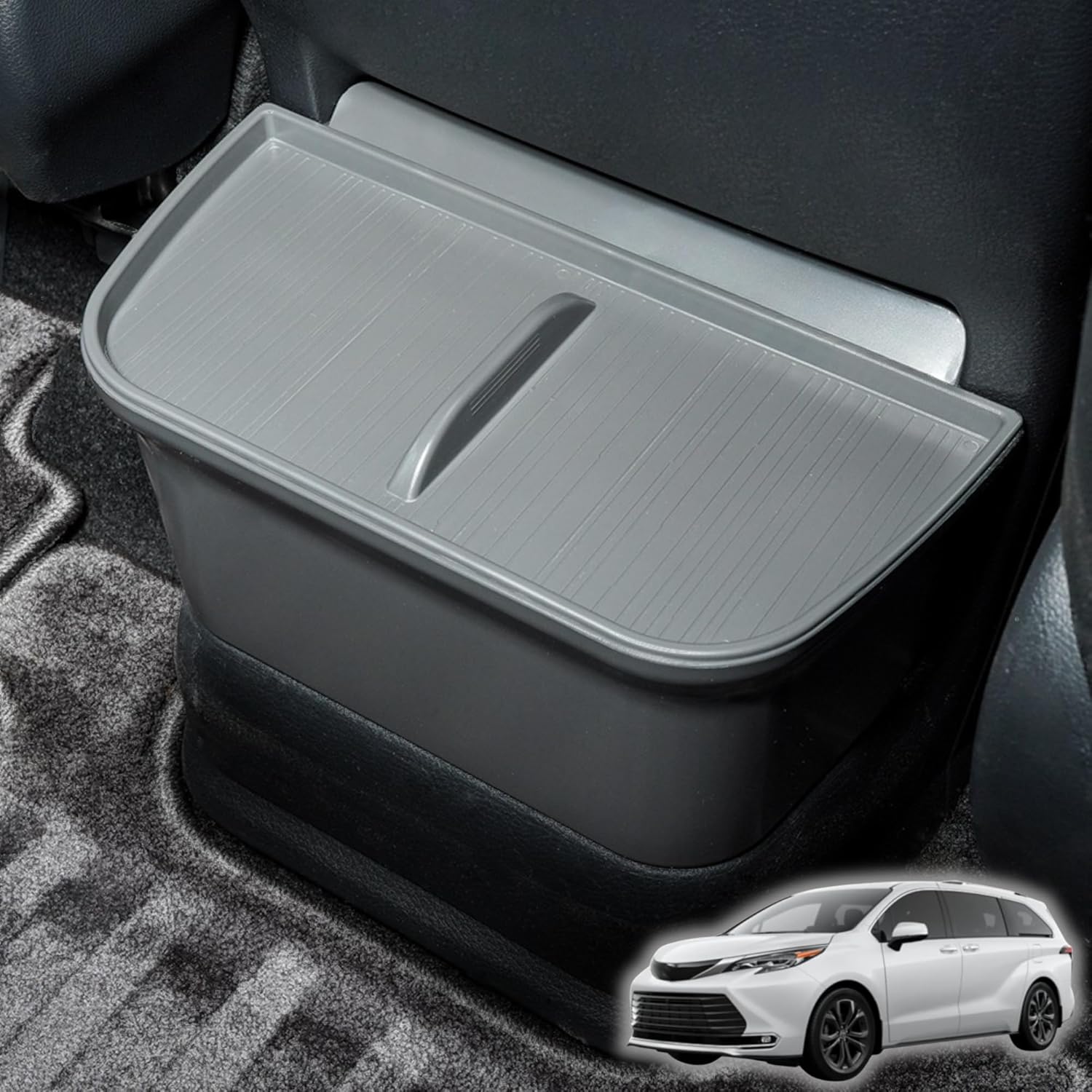 Car Trashcan for Toyota Sienna 2021-2025 2026 Second Row Cup Holder Trashcan with Lid