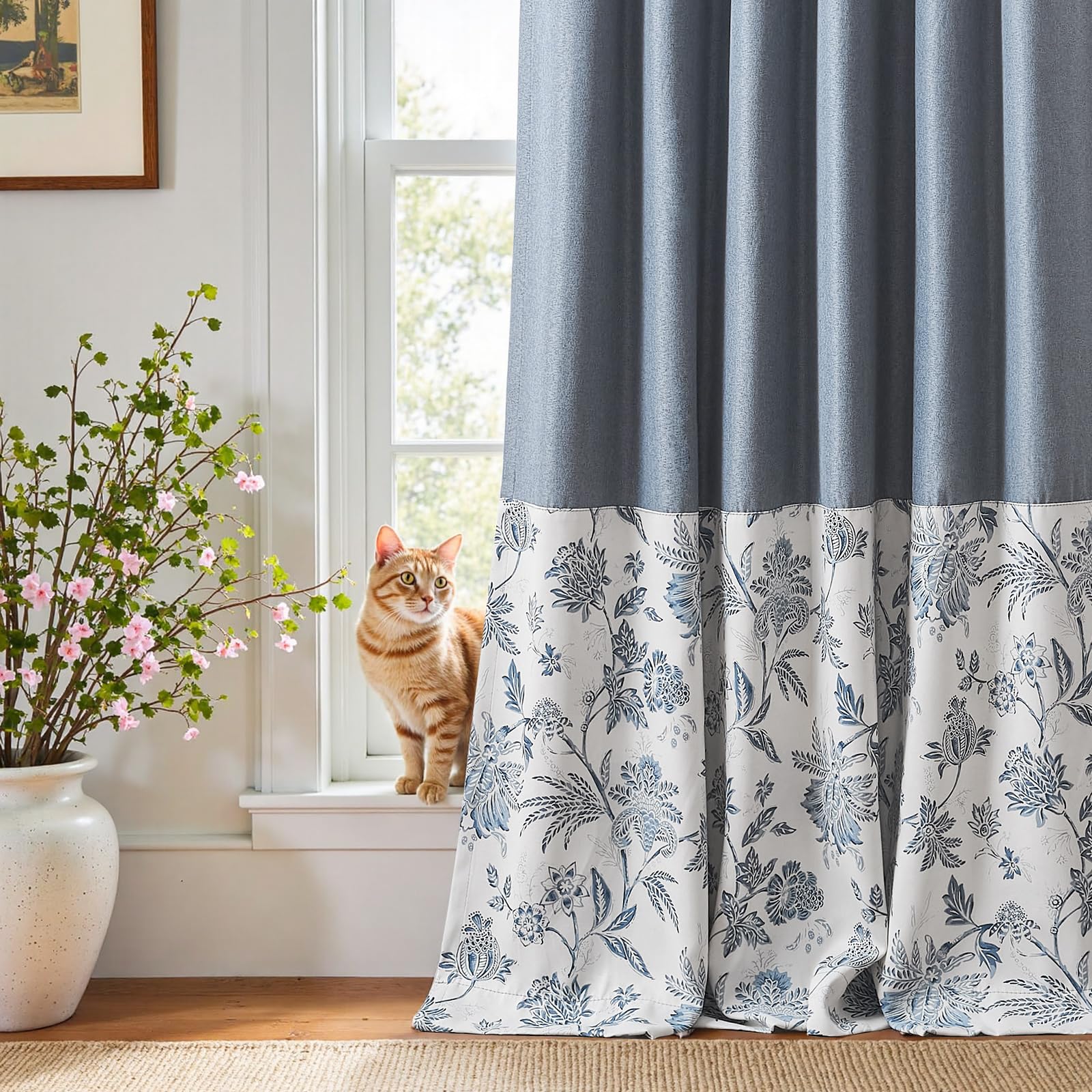 Amazon.com: jinchan Faux Linen Blackout Curtains for Bedroom