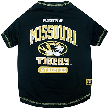 Pets First Collegiate Missouri Tigers Dog Tee Shirt, X-Small