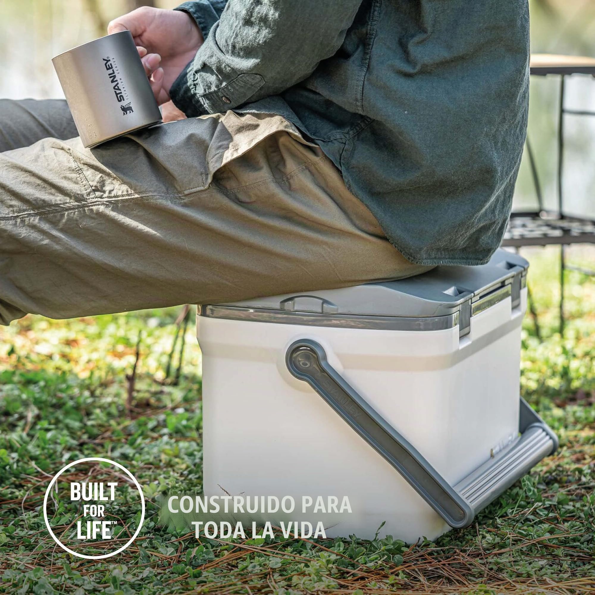 Stanley 1913 Adventure Nevera Portatil de Exterior - Doble Pared de Espuma Aislante - Sin BPA - Nevera Portátil Pequeña - Nevera de Viaje Resistente - A Prueba de Fugas