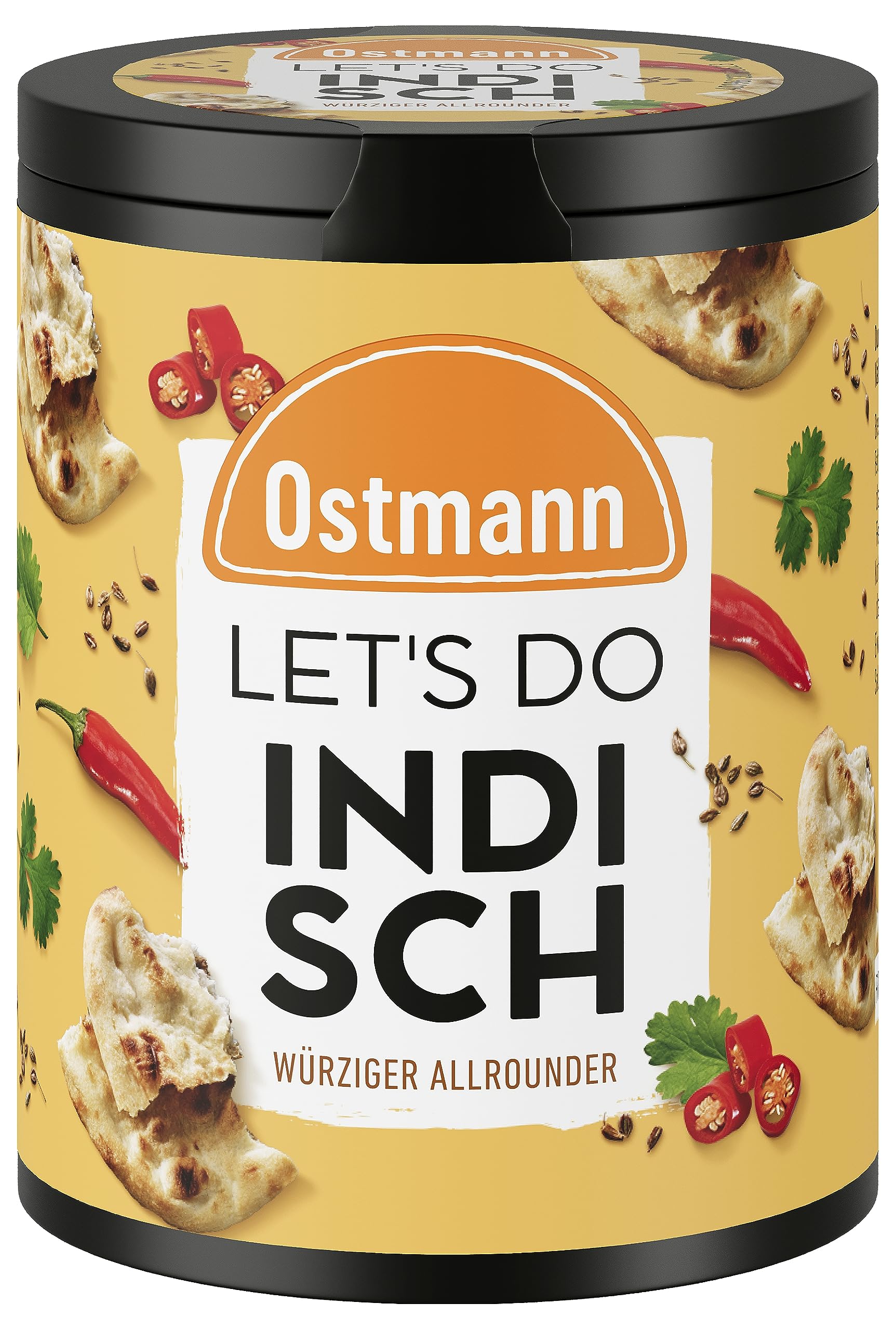 Ostmann Gewürze - Let's Do Indisch | Indische Gewürzzubereitung für Currys, Tofu oder Dhal | Würziger Allrounder mit Koriander und Kurkuma | 70 g in recyclebarer Metalldose