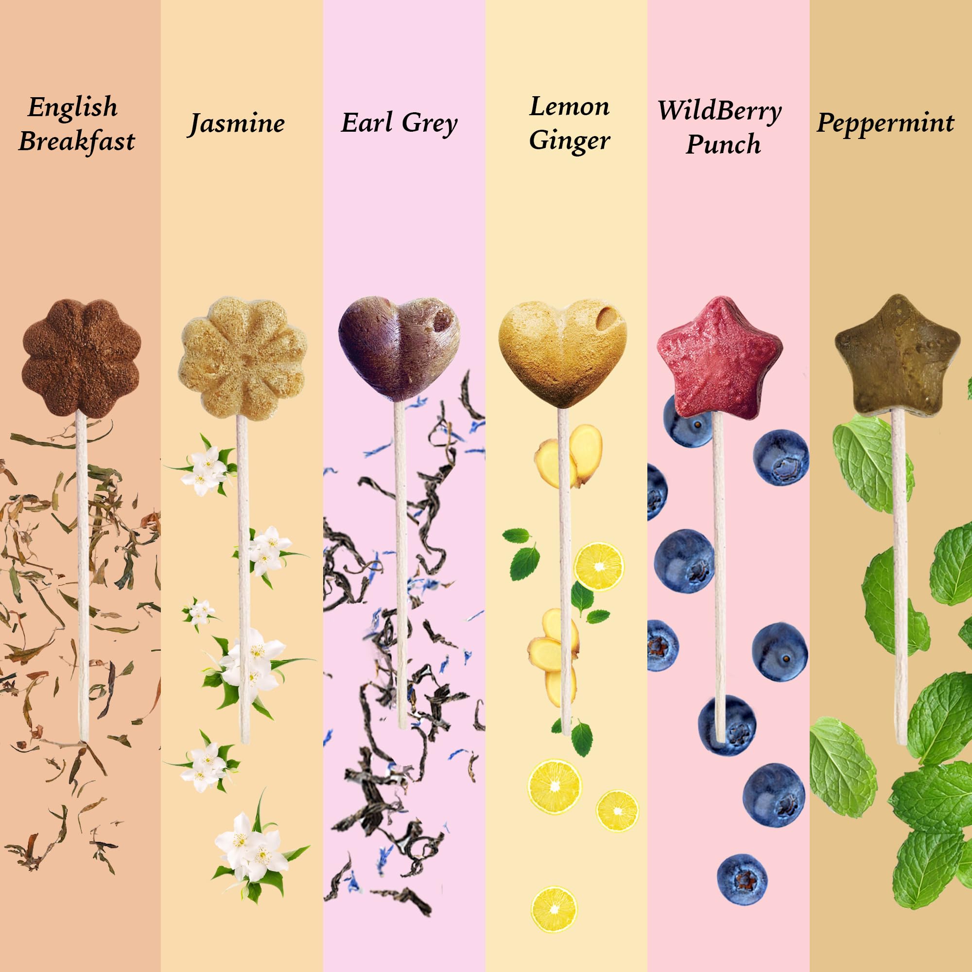Tea-Pop Caja de regalo de té en barra, 100% natural, se disuelve en agua
