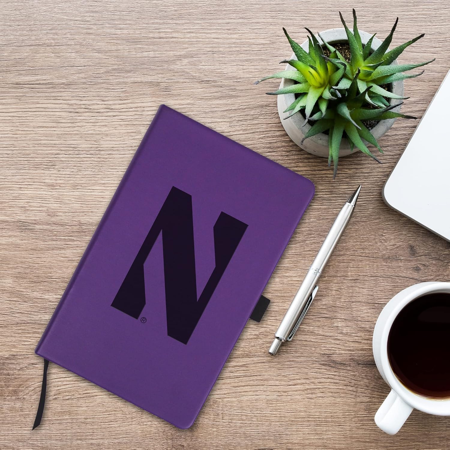 Rico Industries NCAA Northwestern Wildcats Laser-Engraved Color Notepad