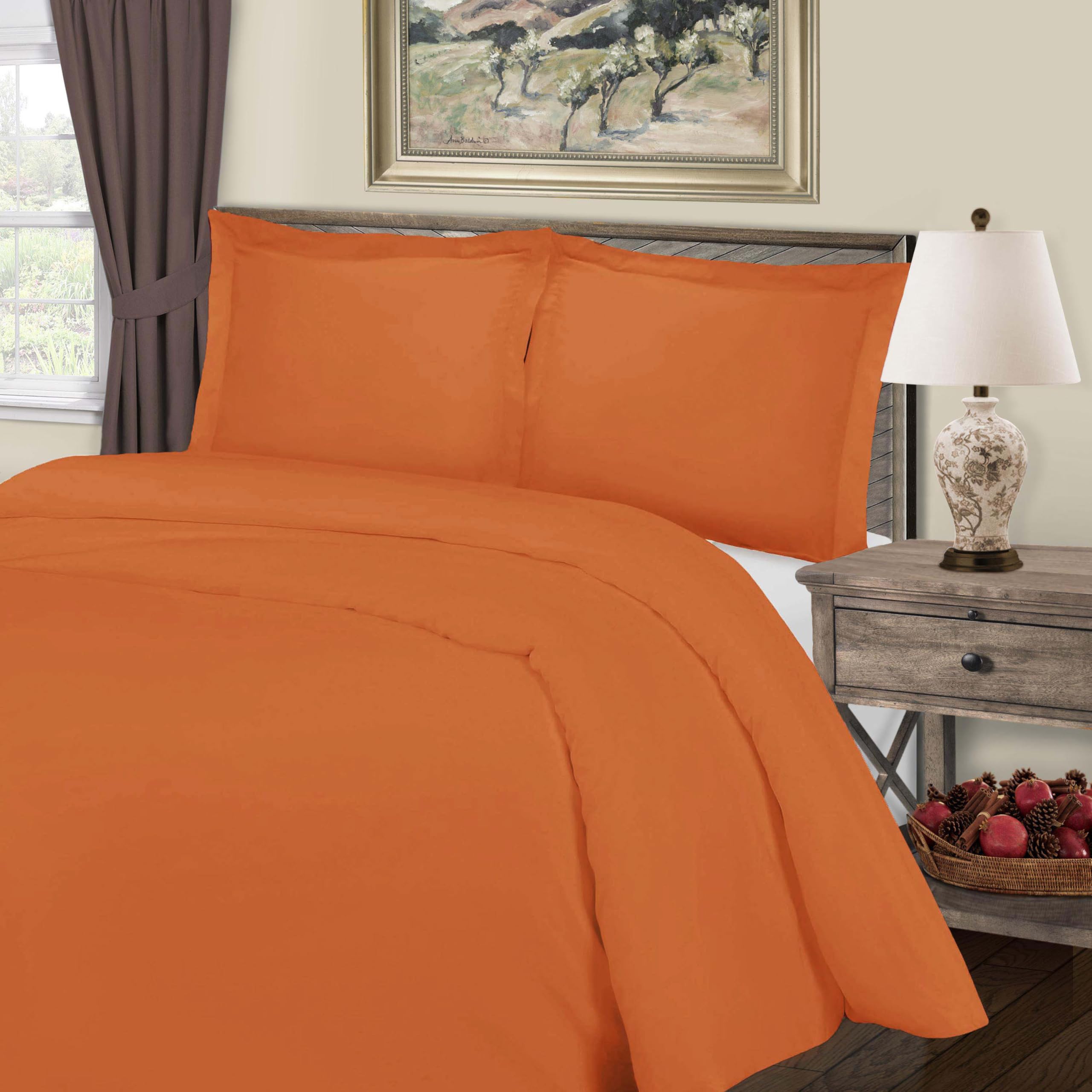 Superior Set copripiumino in cotone a 800 fili, morbida coperta con chiusura a bottoni, federe di lusso, elegante uso quotidiano, base per camera da letto padronale/ospiti, matrimoniale/matrimoniale,