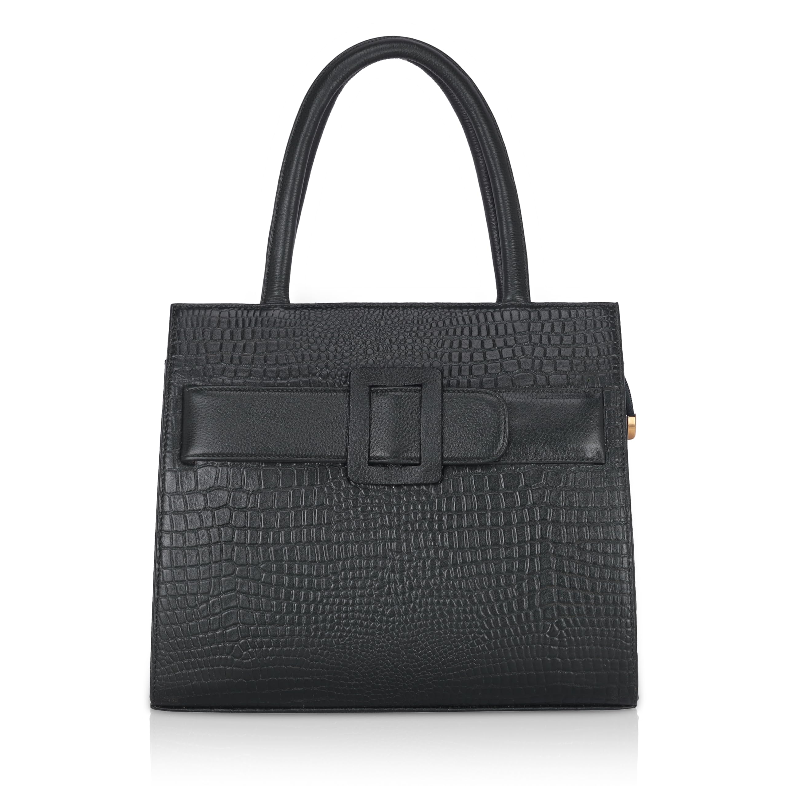 HYATT Leather Accessories Full-Grain Cro Leather Top-Handle satchels Tote Handbags & Shoulder Sling Bags For Women Office Size- L-13.5 X H-10.5 x W- 4.6 Inch (BLACK) (B0CR6TCRLZ) Amazon Price History, Amazon Price Tracker