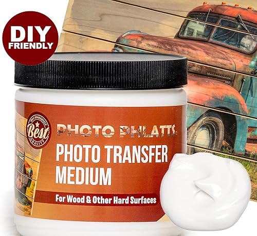 Miniatura 9 de PHOTO PHLATTS Gel medio de transferencia de fotos  Gel medio para transferencia de fotos a madera y otras superficies duras  Gel de transferencia de