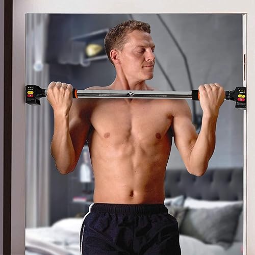 HANDZ - Barra de ejercicios para uso doméstico o gimnasio, sin tornillos, sin herramientas, agarre cómodo y seguro, ancho ajustable para hasta 300