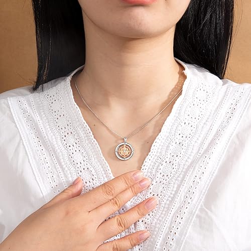 Miniatura 5 de Regalos de graduación para ella 2023 brújula collar de graduación para graduación de la universidad, regalos de graduación para hija, Latón, No es