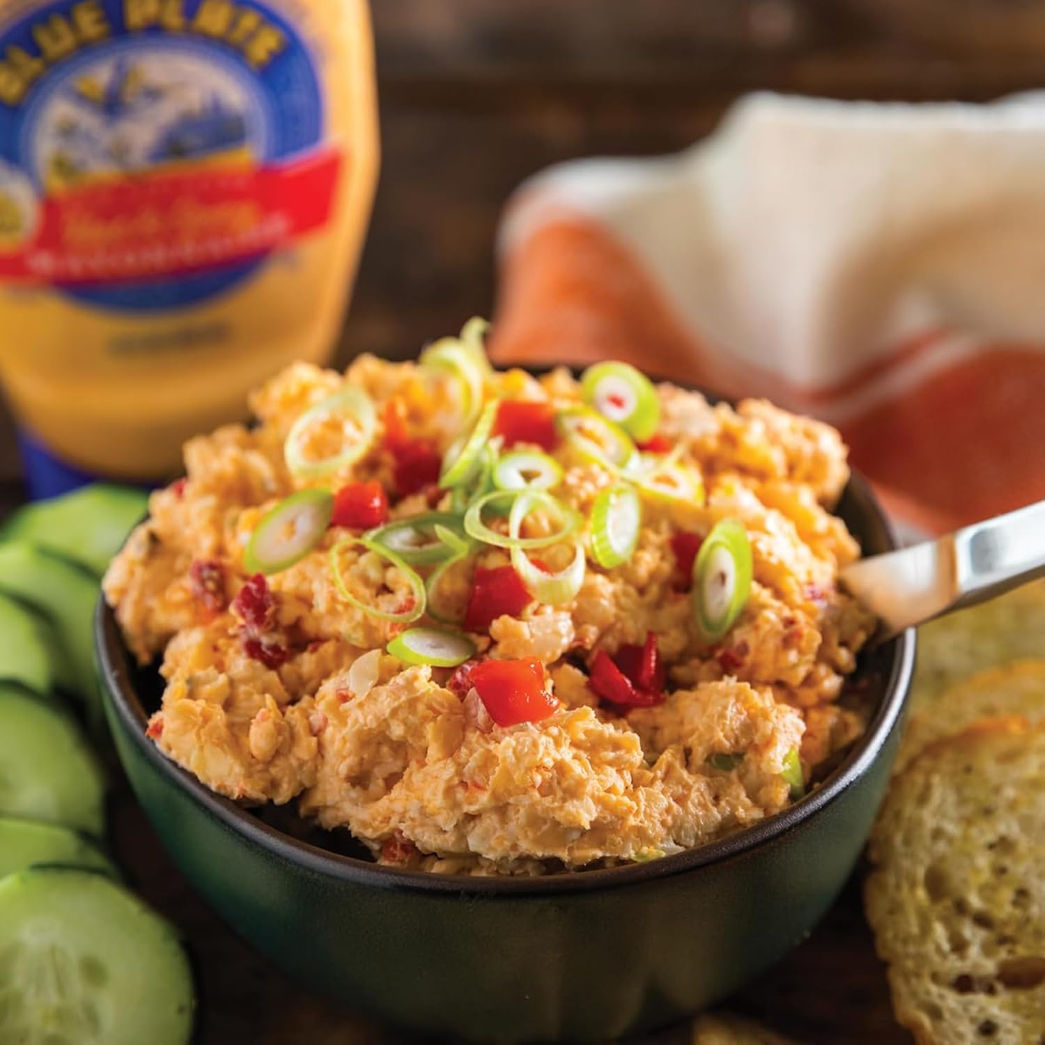 Blue Plate Hot & Spicy Mayonnaise, Rich and Creamy Mayo with a Southern Kick - 12 Fl Oz Squeeze Bottle (Pack of 6)