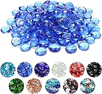 Vista 9 de GRISUN Vidrio negro de 1/2 pulgada, rocas redondas de vidrio para chimenea natural o de propano, vidrio redondo seguro para exteriores e interiores