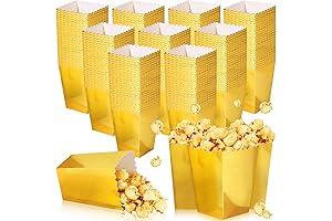 200 Pcs Gold Popcorn Boxes for Birthday Wedding