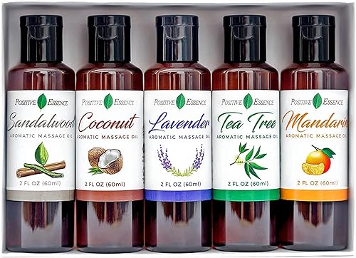 Miniatura 12 de Aceite de masaje de sándalo, hecho con jojoba, vitamina E y aceite esencial de sándalo puro, relajación natural para cuerpo y mente, aromático