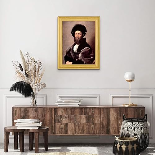 Vista 222 de Cabaña perdida de San Jorge y el dragón de Raphael Impresión en marco plano negro Reproducción de pintura de obras de arte fino Póster 2-San