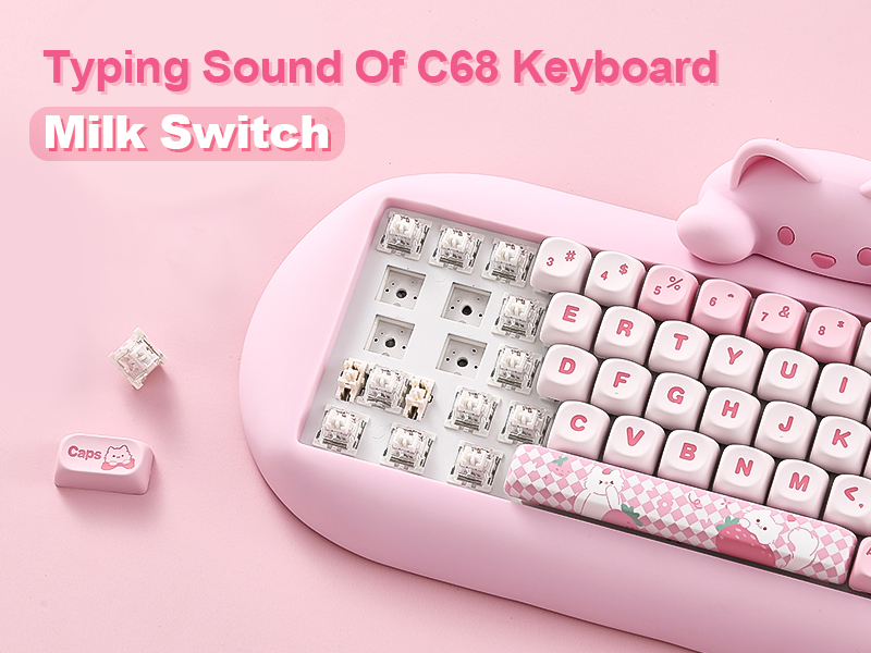 YUNZII C68 Wireless Mechanical Keyboard, 65% Gaming Keyboard Hot