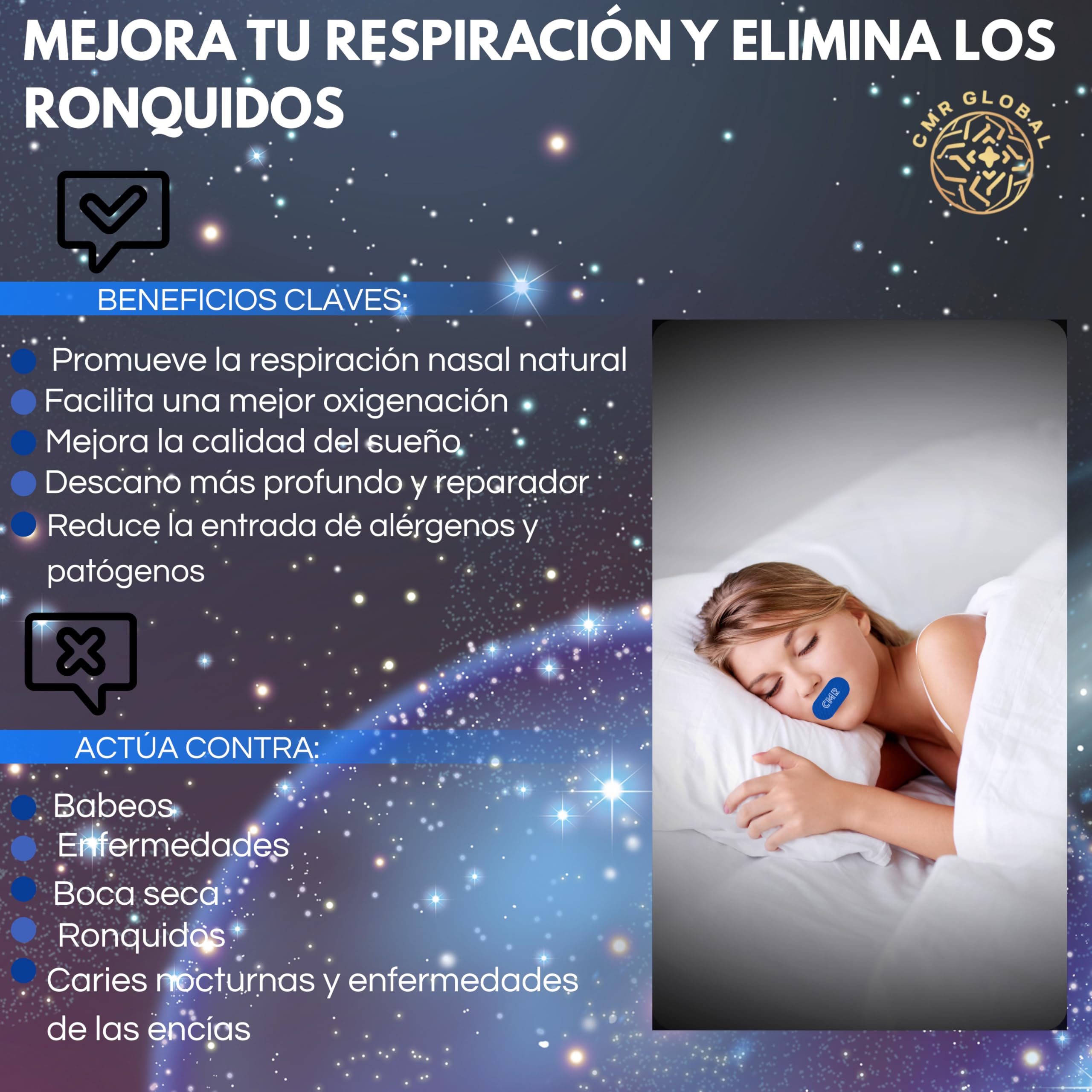 PACK PRO PREMIUM Pack de 60 Tiras Bucales Mouth tape para dormir. Antirronquidos para Dormir con la Boca Cerrada. Cinta Bucal Mejora la Respiración y Reduce los Ronquidos. Tiras Para Dejar de Roncar.
