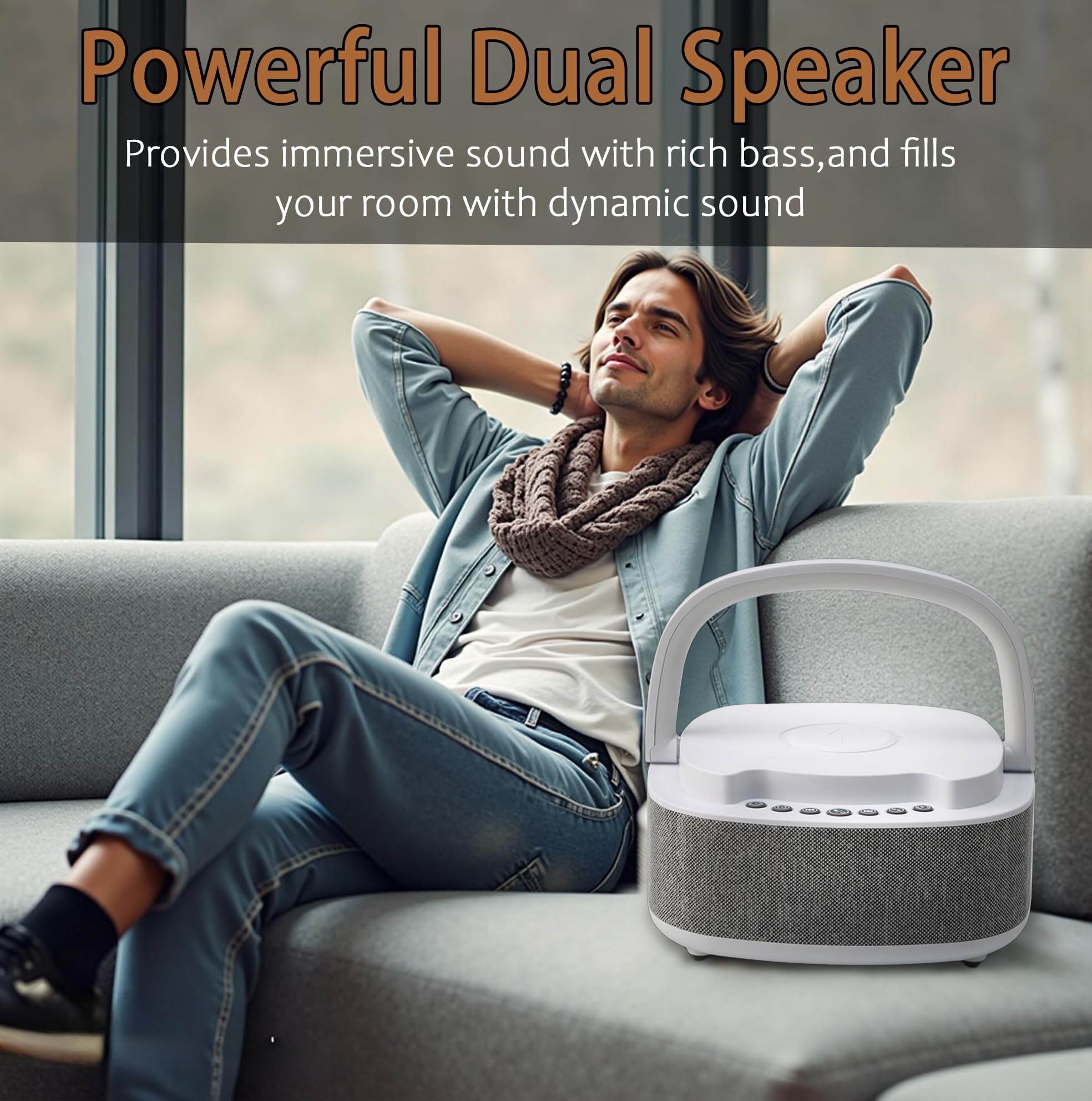 DOUMOSH Radiowecker mit Bluetooth, Wecker Digital mit 0-100% Display Dimmer, Farbige Nachtlicht, Wecker Bluetooth Lautsprecher für das Schlafzimmer