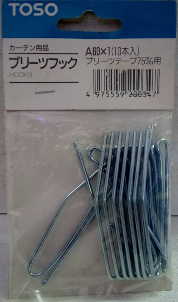 Amazon.co.jp: TOSO カーテン用品 プリーツフック プリーツテープ 75mm