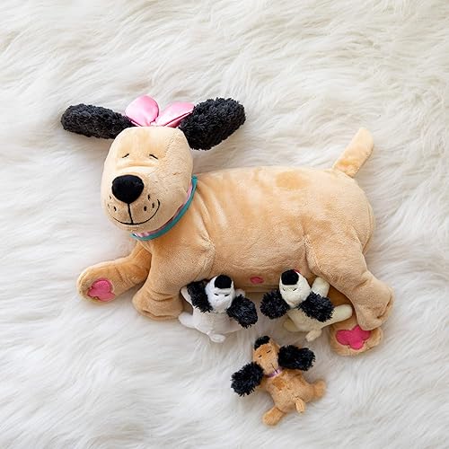Miniatura 3 de Manhattan Toy Animal de peluche de perro lactante con cachorros de felpa