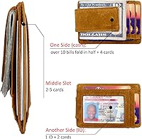 Vista 16 de broche para dinero, cartera con bolsillo frontal, cartera minimalista, para hombre