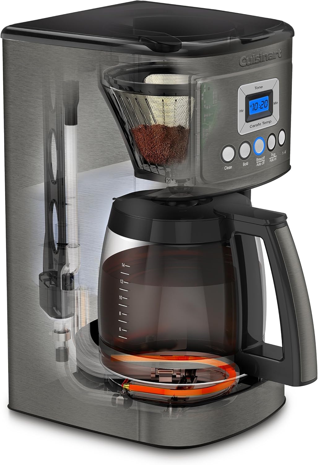 Crаzу Clеаrаnсе Cuisinart DCC-3200BKSP1 Perfectemp Coffee Maker, 14 Cup Progammable with Glass Carafe, Black Stainless Steel Bеѕt Quаlіtу 🔥 Cuisinart DCC-3200BKSP1 Perfectemp Coffee Maker, 14 Cup Progammable with Glass Carafe, Black Stainless Steel