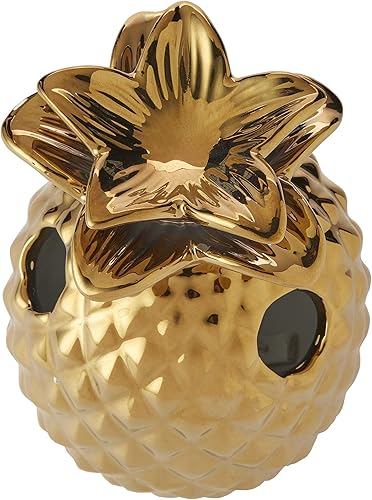 Miniatura 3 de SKL Home by Saturday Knight Ltd. - Porta cepillo de dientes dorado con piña, color dorado