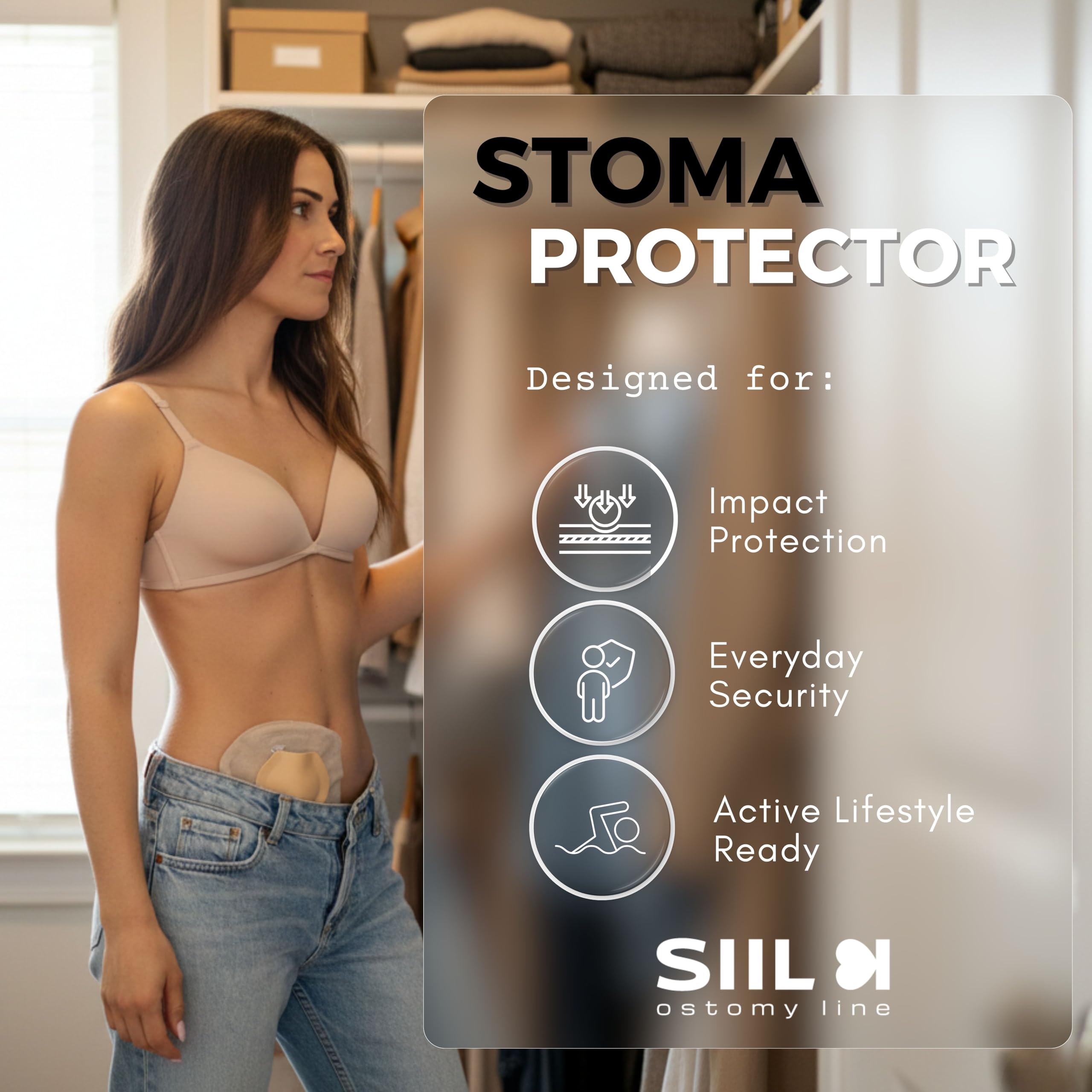 SIIL Protector de estoma | Protector de Ostomia Ostomy | Accesorios de Ostomia | Stoma protector | Stoma Shield | Stoma Guard