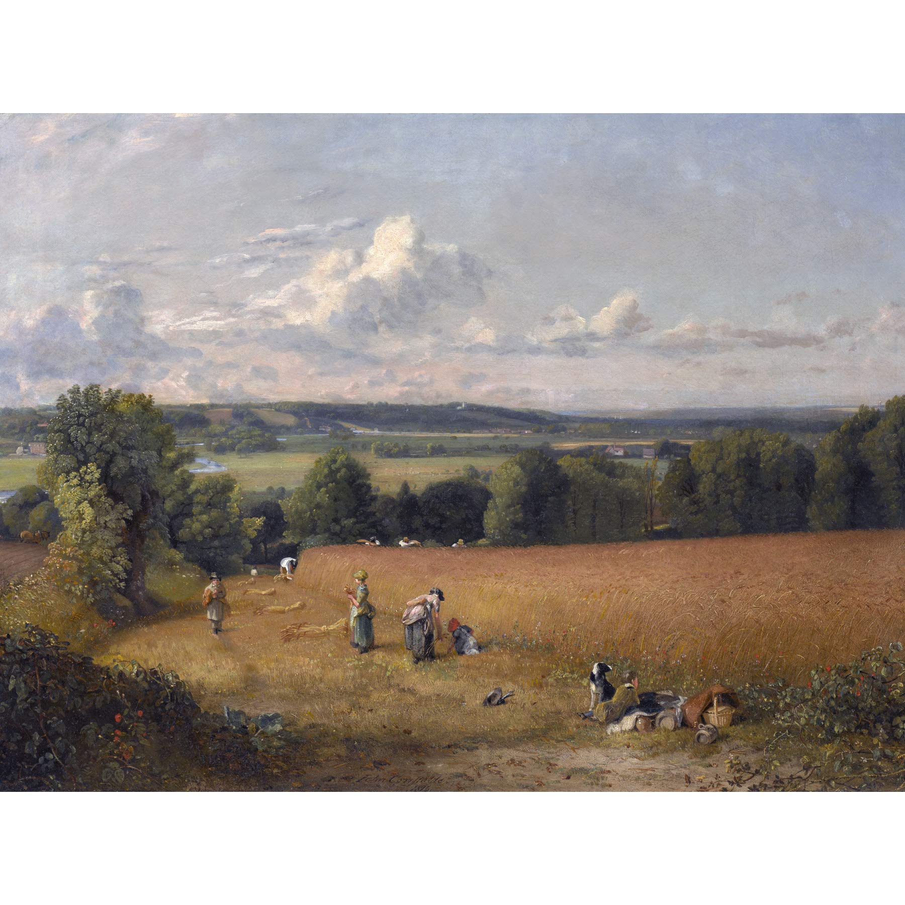 Artery8 Constable The Wheat Field 1816 Painting Premium Wall Art Canvas Print 18X24 Inch