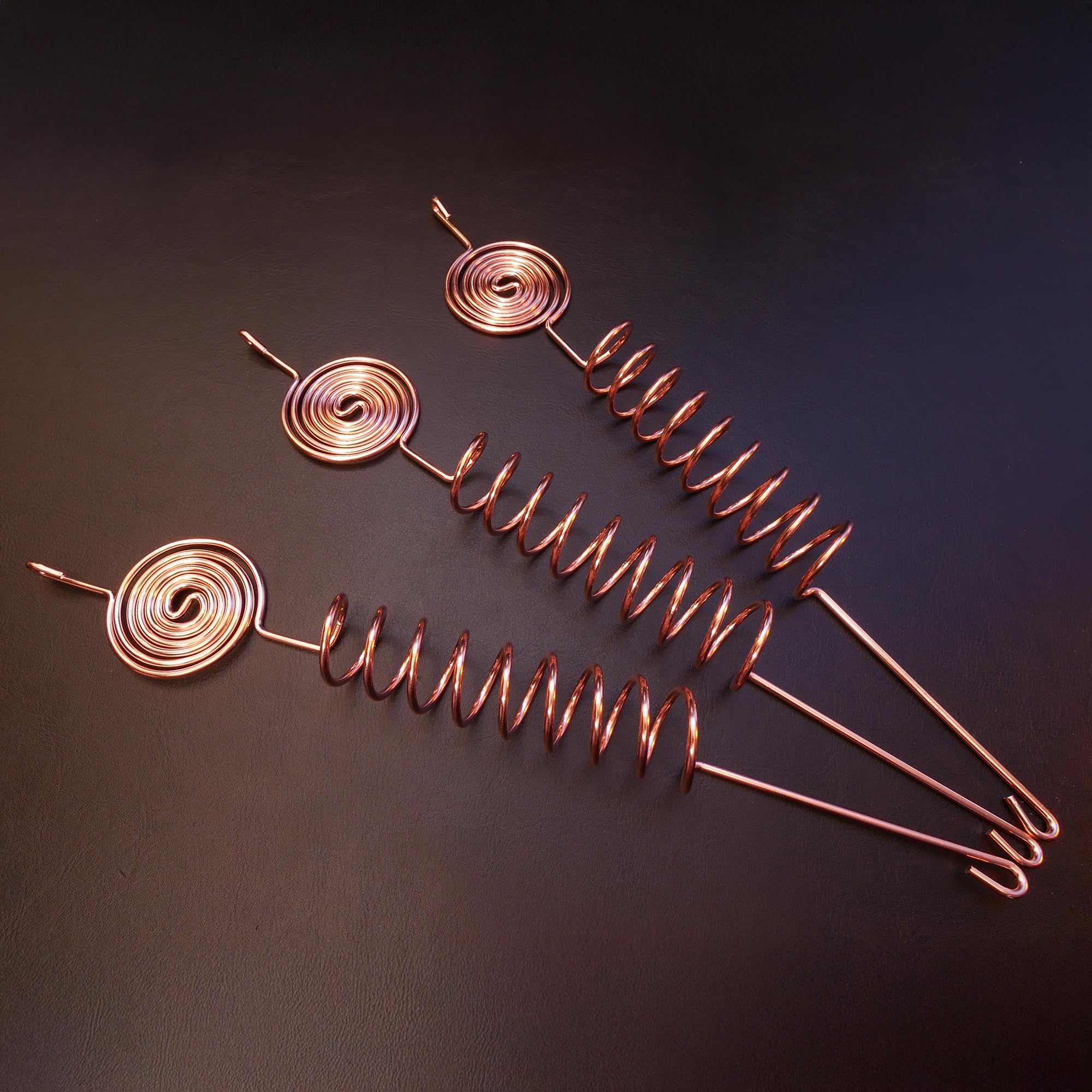 Tesla Coil Set de antenas electrocultivo (paquete de 3) – bobinas de cobre puro de 2,5 mm duraderas, fabricadas con precisión para jardinería, respetuosas con el medio ambiente