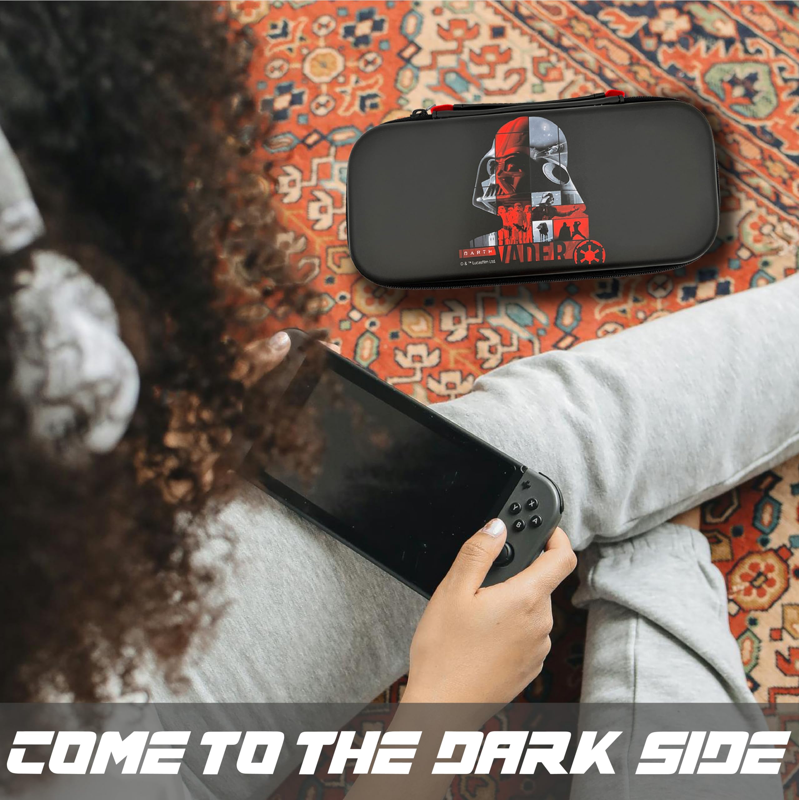 WONDEE Przełącznik Nintendo Switch, przełącznik OLED i Lite Gwiezdne Wojny Darth Vader Iconic Case z wewnętrzną ochroną ekranu i 10 grami do zapisania - Etui na przełącznik/etui, prezenty Star Wars