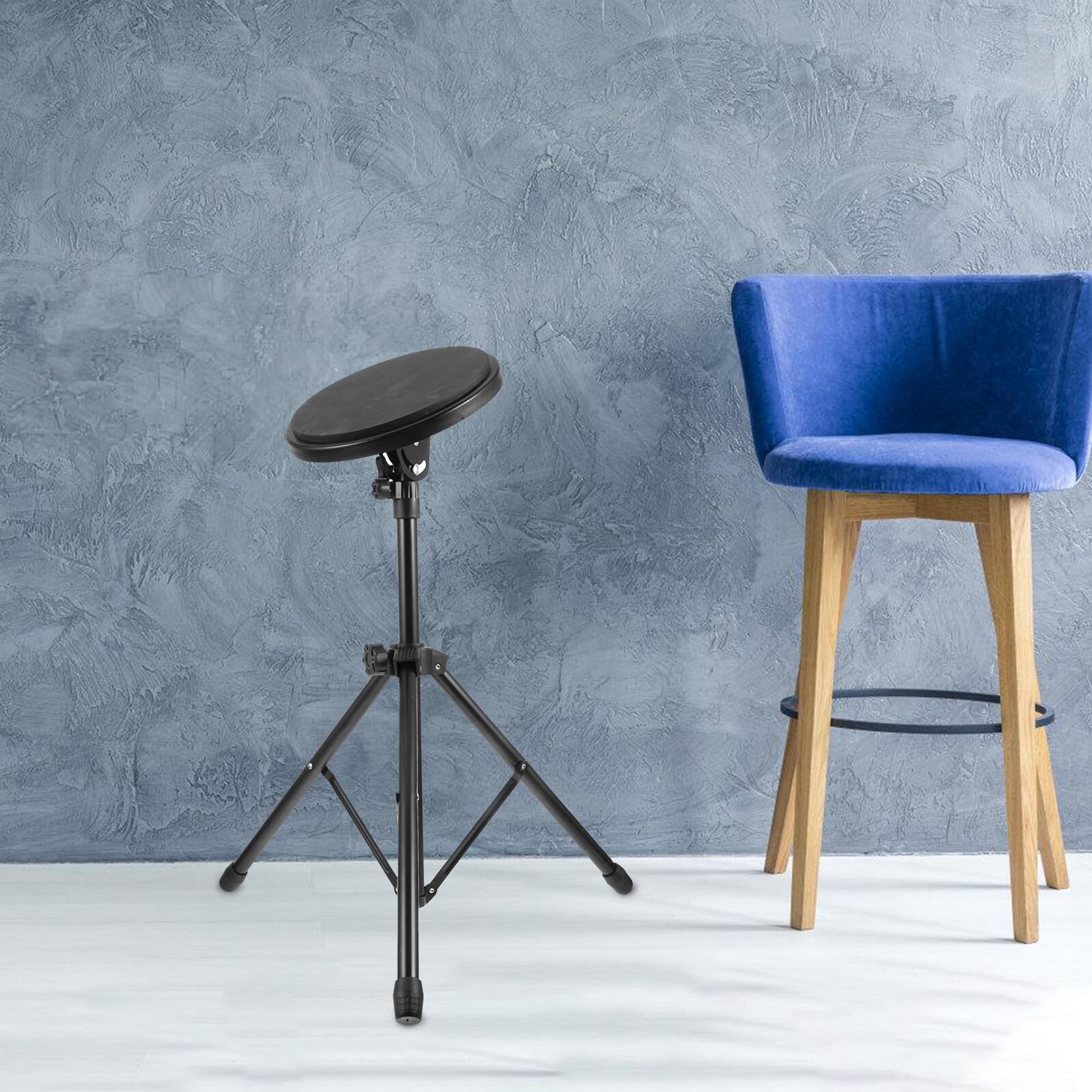 Baluue Alfombrilla Insonorizada para Batería de 8 Pulgadas, Tapete Absorbente de Sonido Negro, Pad de Práctica Silencioso para Bateristas, Accesorio de Percusión para Uso en Apartamento