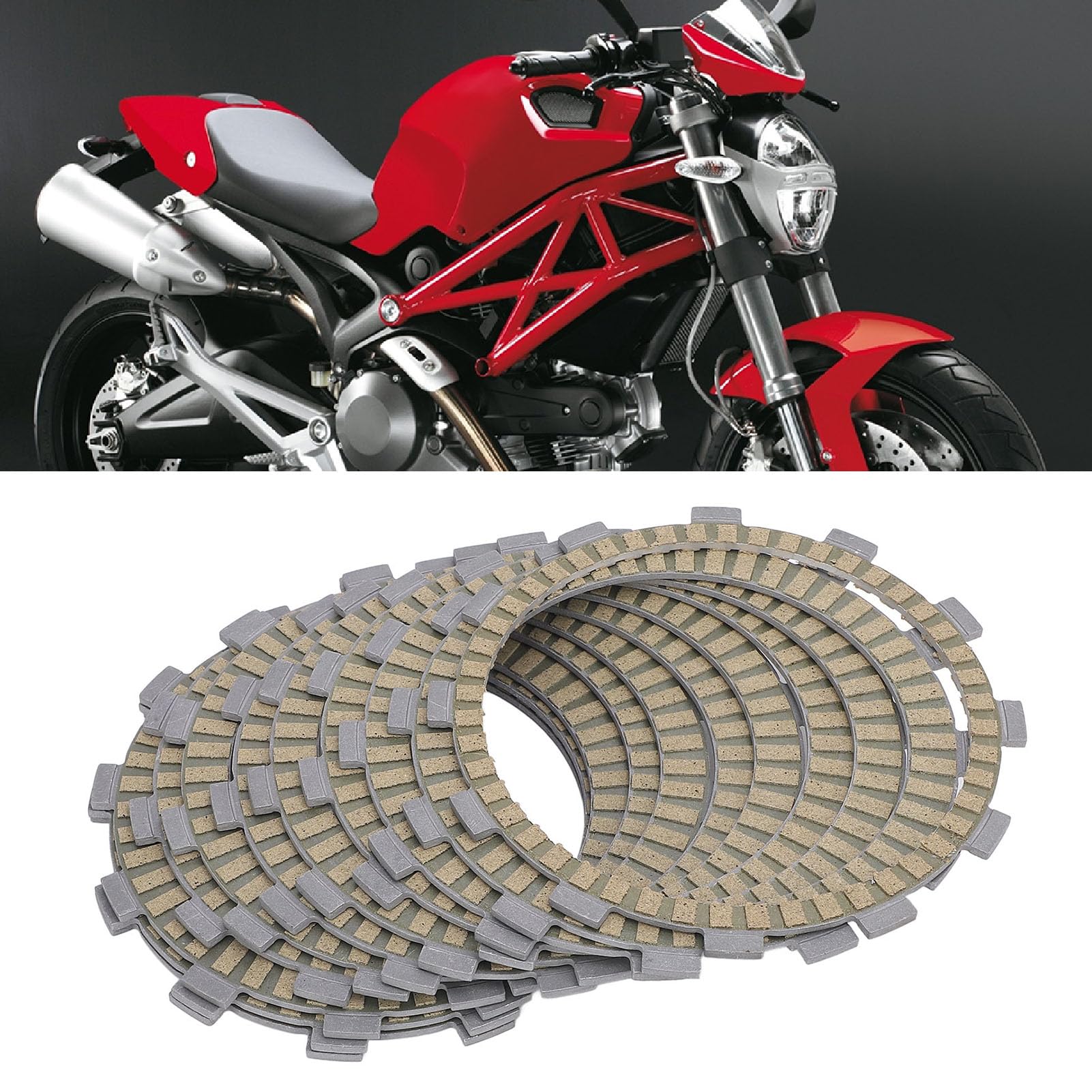 Generic Set Dischi Frizione Frizione Trasferimento Durevole per 696 796 Dischi per Carichi Pesanti per Appassionati di Moto