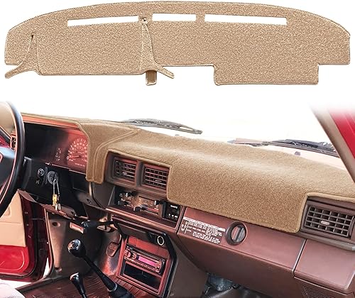 Tapete de cubierta de tablero para Toyota 4Runner 1984-1988, camioneta 1984-1988, protector de alfombra F95 (beige)