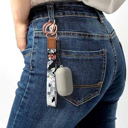 Miniatura 7 de Rimilak Llavero de pulsera, cordón de muñeca para mujeres y hombres, llaves de automóvil, insignias de identificación, tarjeta, cartera, cámara de