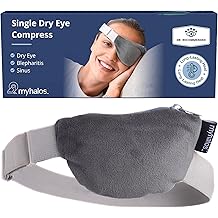 MyHalos&reg; Heated Eye Compress & Stye Eye Treatment for Dry Eyes - Washable Warm Stye Compress -Reversible Moist Heat Eye Mask for Blepharitis & MGD - Eye Stye Heat Compress - Stye Treatment Patch