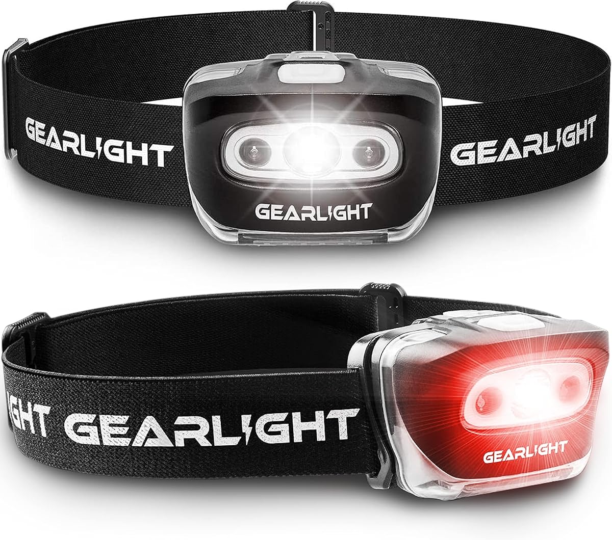 LED Headlamp 2-pack Battery Powered (AAA) (Batteries Not Included)