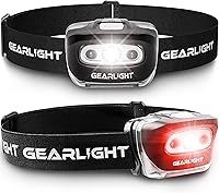 Vista 9 de GearLight Linterna frontal recargable por USB, S500 para correr, acampar y exteriores, faros delanteros LED para campamento, lámpara de cabeza