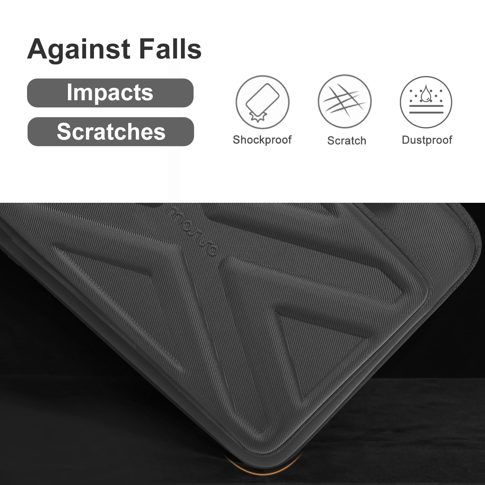 MOSISO 18-18,5 pollici Custodia Rigida Laptop 18 pollici Borsa Rigida | Antiurto Impermeabile PC Compatibile con MacBook HP Dell,Borsa Computer con Maniglia Robusta,Tasca Frontale&Cintura, Nero