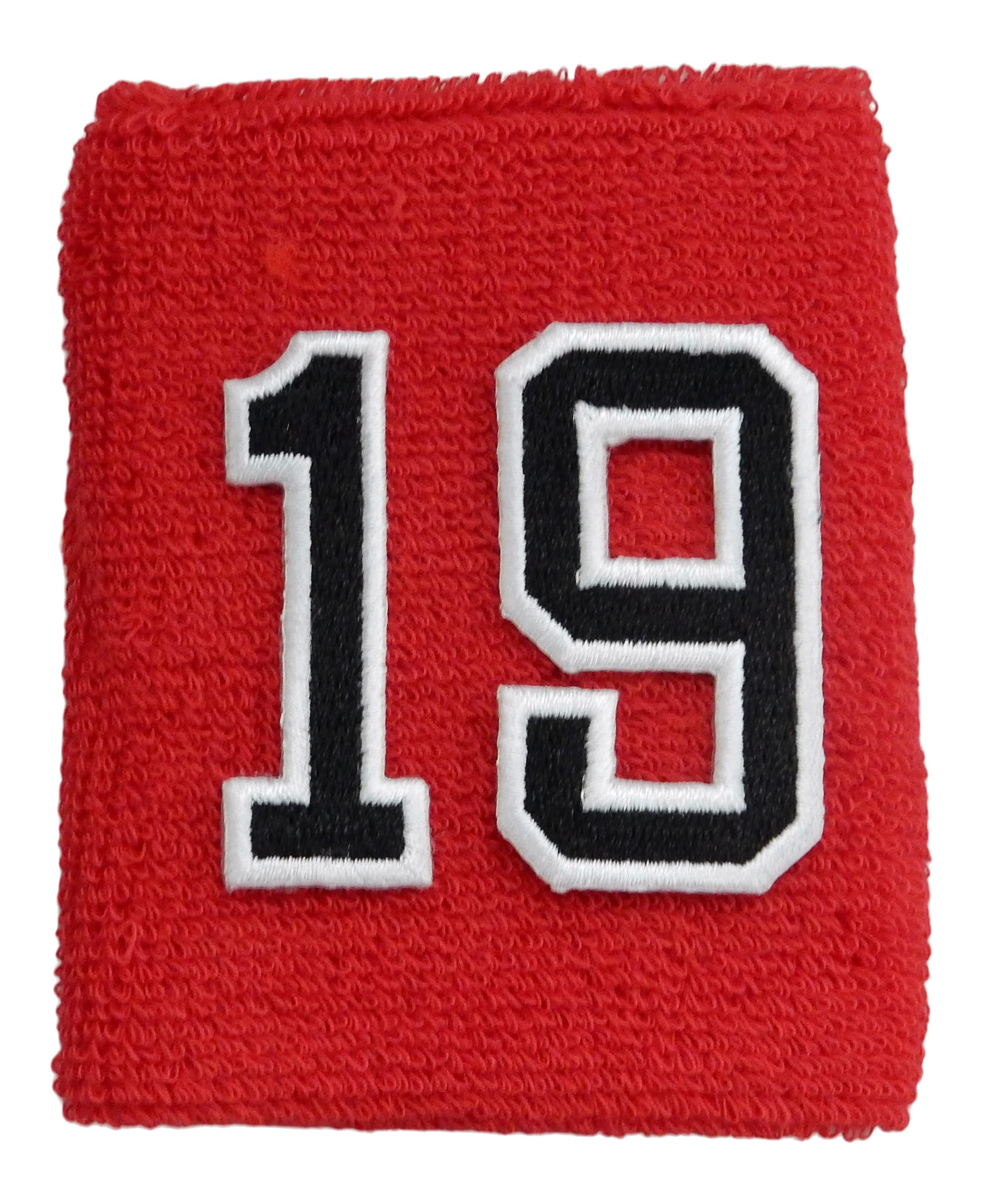 Sports Farm - Customized Sport Wristband and Necklace Combo Set with Jersey Number - Red (Red Black)
