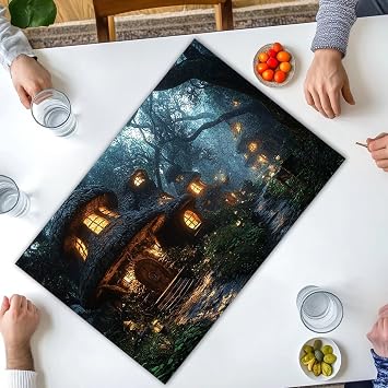 Wooden Puzzles for Adults 5000 Pieces, Landscape Jigsaw Puzzle 5000 Pieces, Castle Puzzles for Adults, Impossible Challenging Puzzle for Family/Friends, Perfect for Game Nights, Home Decor,1213