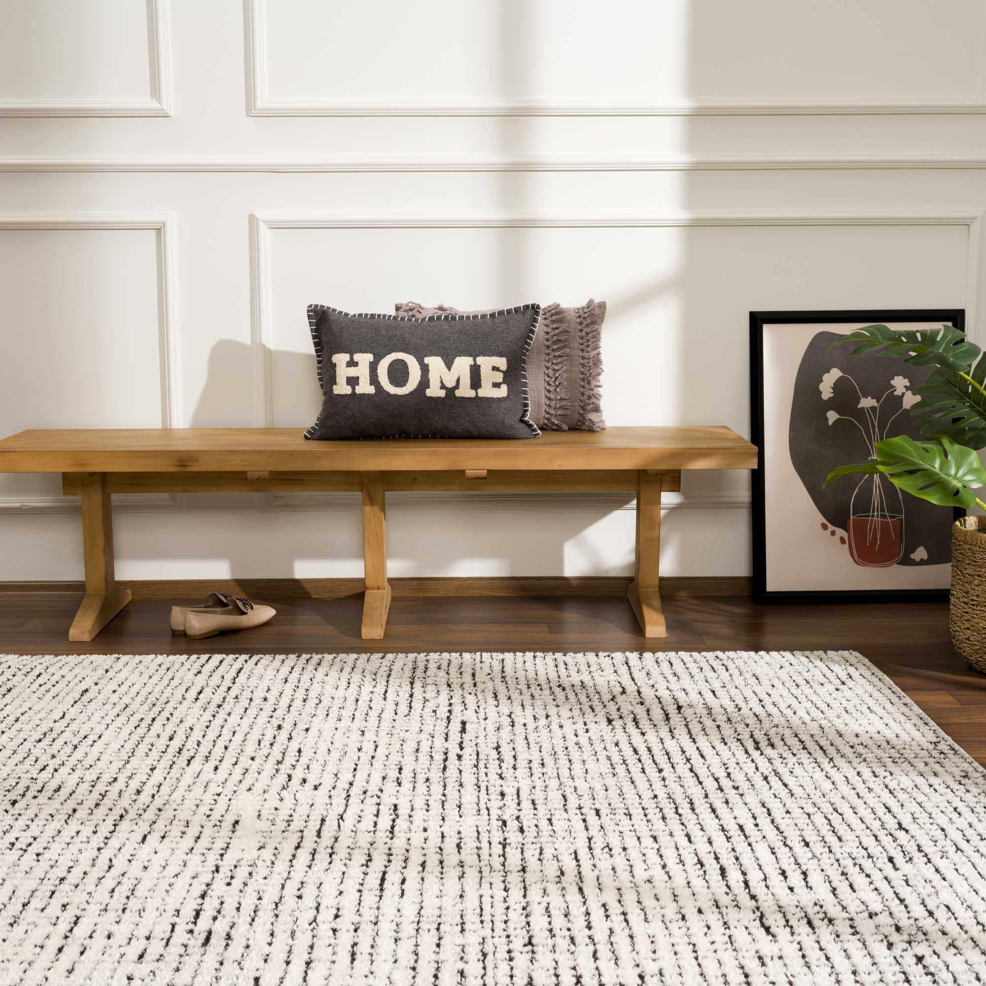Amazon.com: BoutiqueRugs Ivory Grid Contemporary Plush 6x9 Area