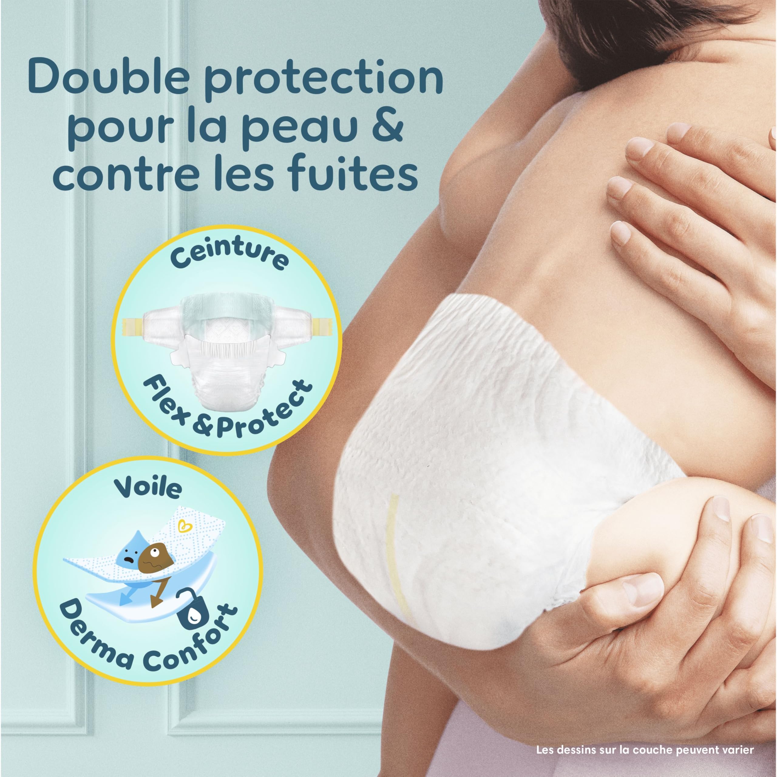 Pampers Premium Protection Taille 0, 30 Langes, 3kg, Notre N°1 Pour La Protection De La Peau Et Contre Les Fuites