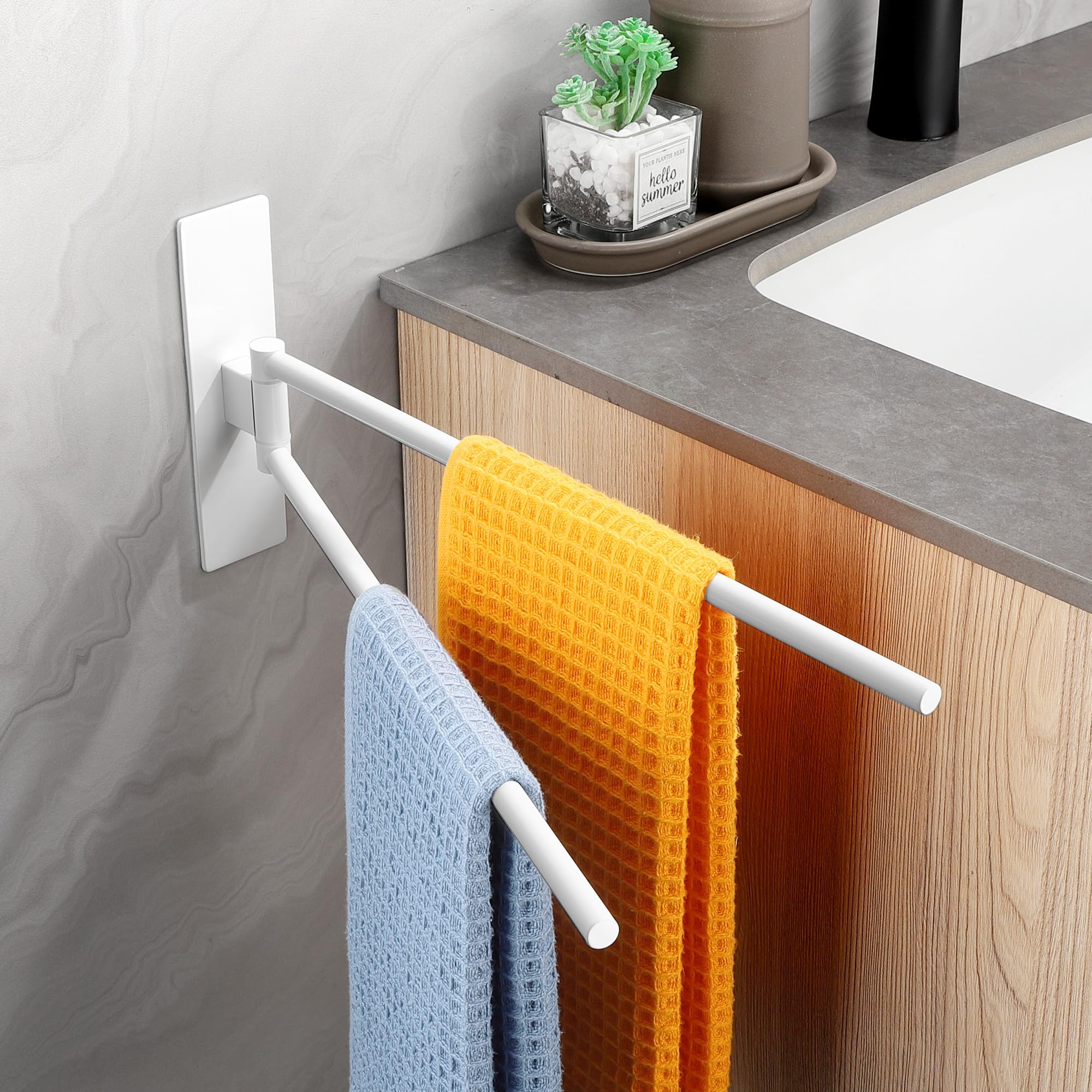 Porte-serviettes sans perçage Dvocel pour résoudre le manque de place mural en cuisine