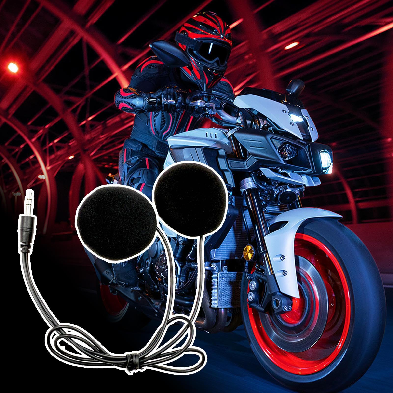 Generico Altoparlanti per Casco - Altoparlanti per Moto | Sportivi Per Moto Da Montagna Sci Motocross Snowboard E Avventure Outdoor