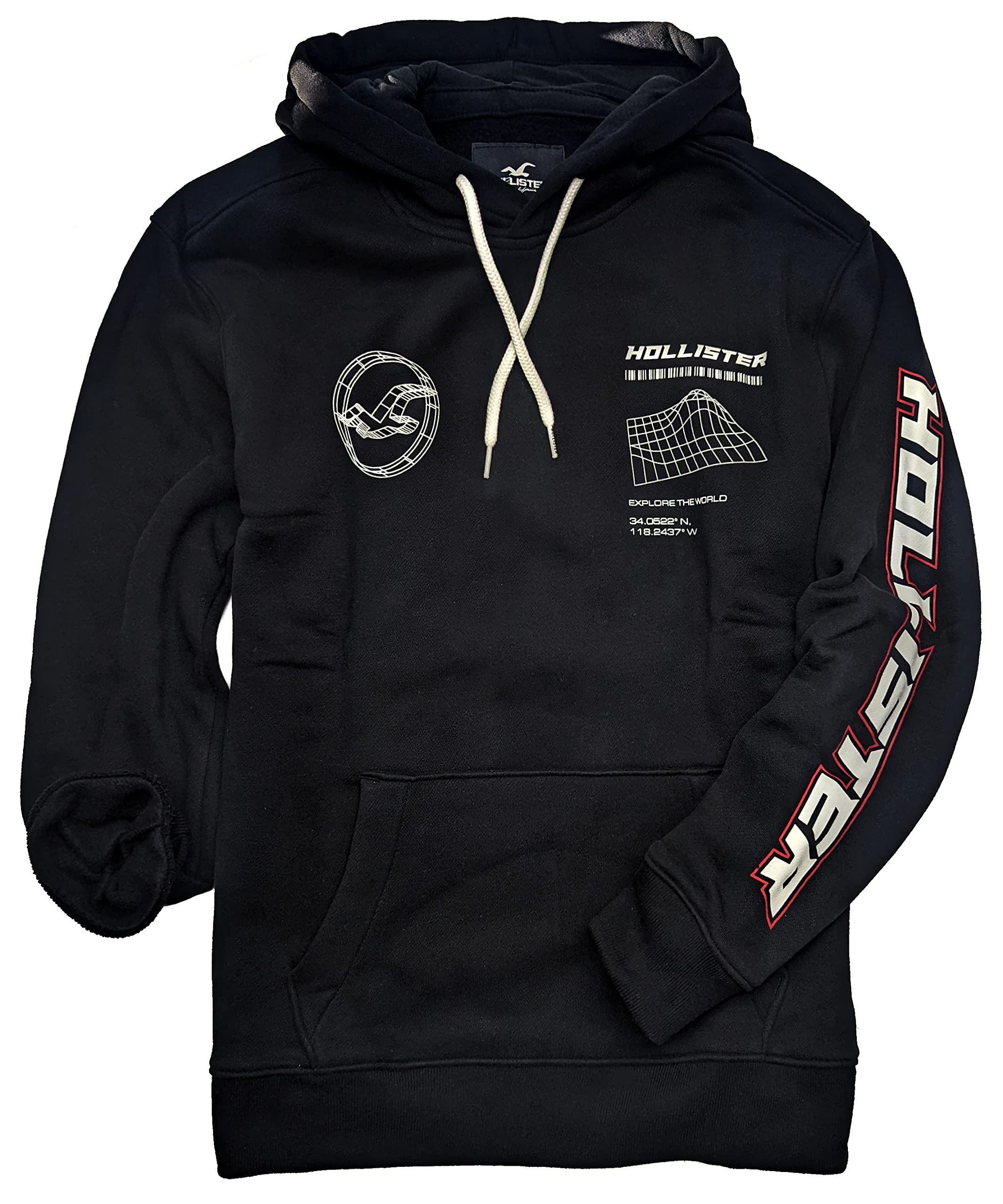 Soft Fleece Amazon Hollister Hoodies Hollister Men's Logo Graphic