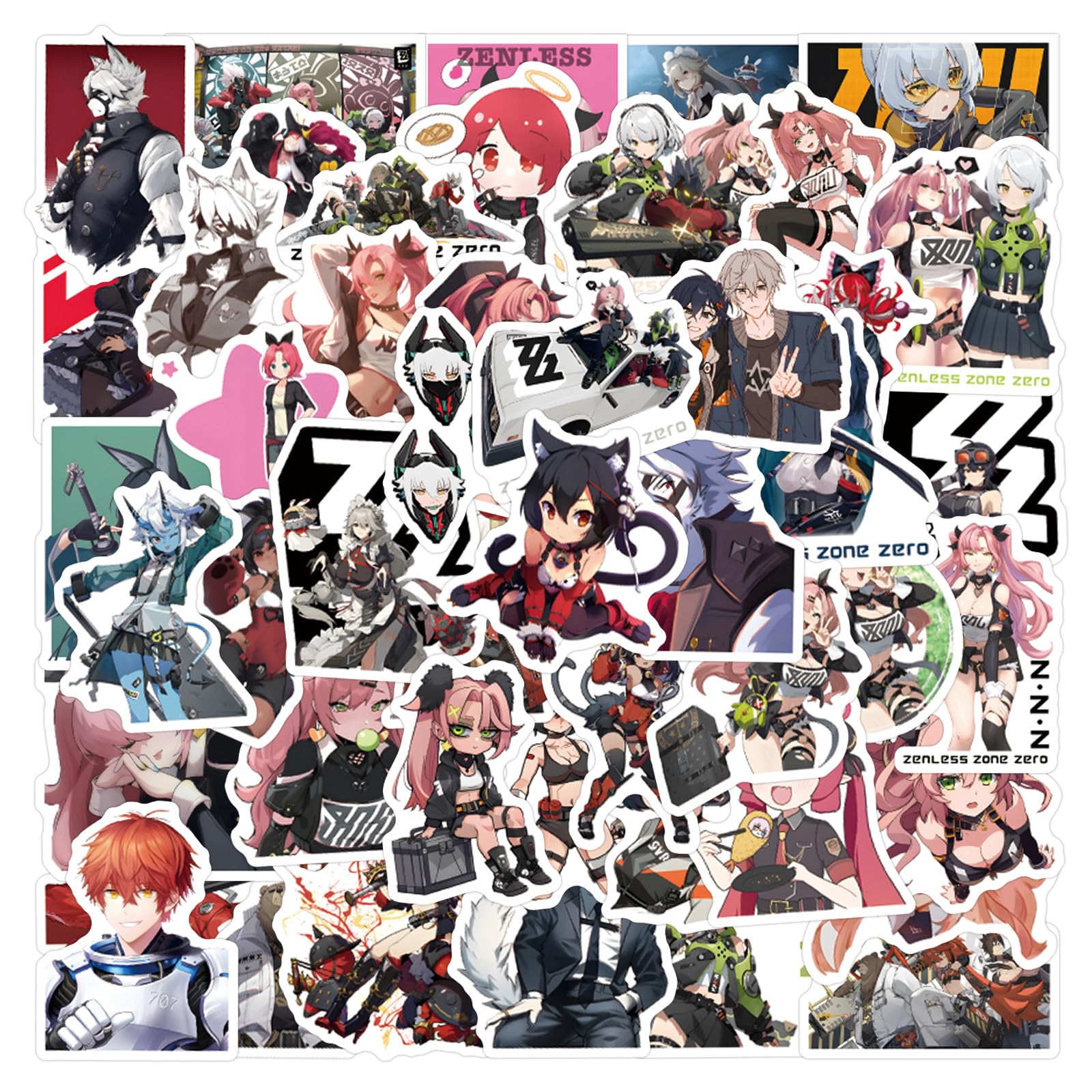 60 Pcs Zone Zero Stickers for Laptop Cool Decals for Teens Kids Boys Skateboard Phone, 2 - 4 inch