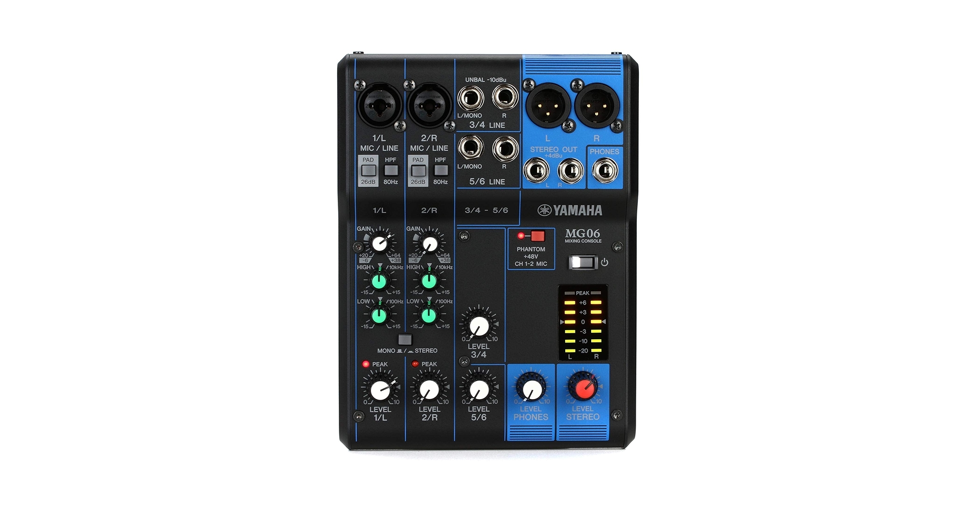Yamaha MG06 ミキサー Amazon.com: Yamaha MG06 6-Input Compact Stereo Mixer