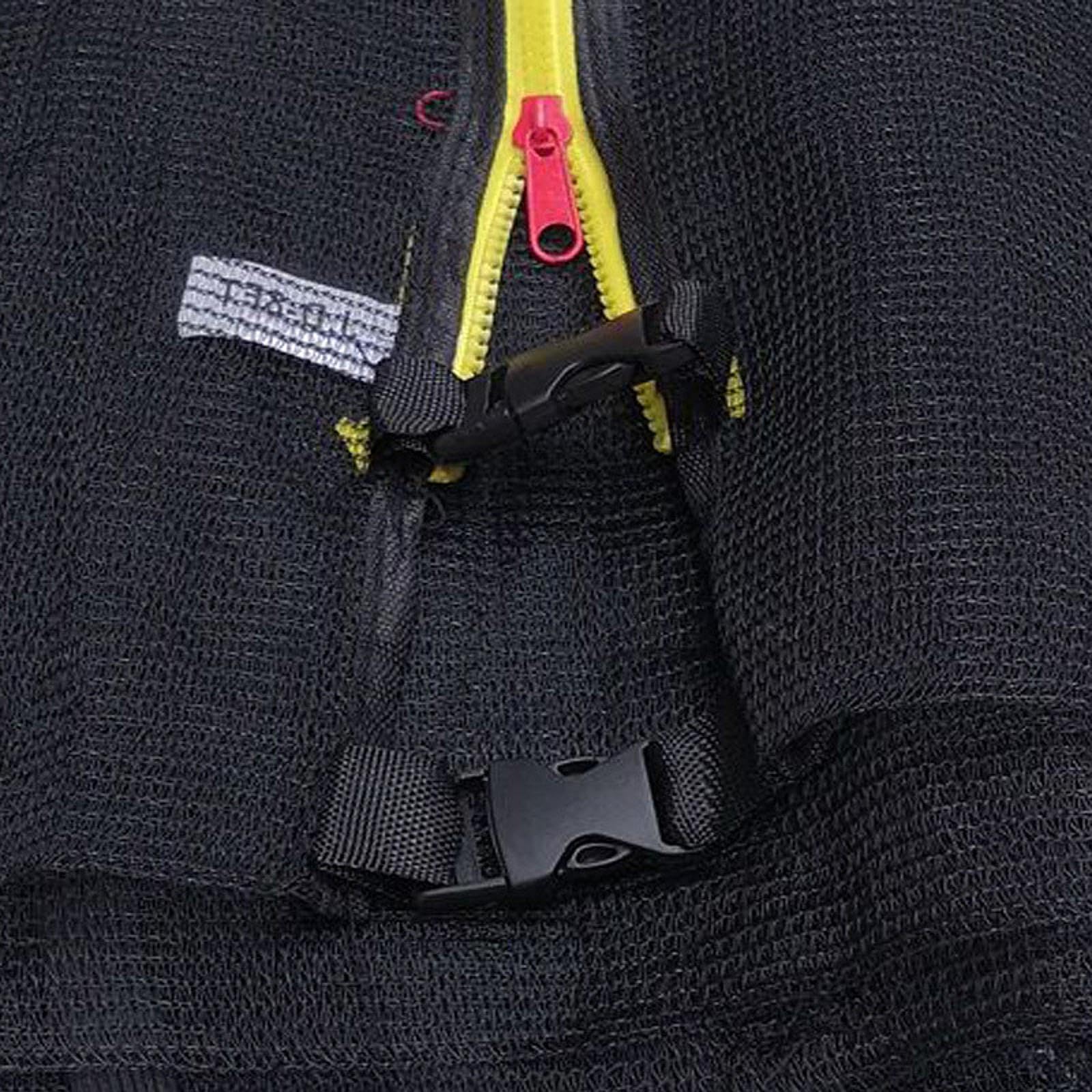 Vaveren Trampoline Enclosure Net with Zipper Trampoline Parts Buckle Trampoline Nets Safe for Kids Without Poles Round Frame Safe Net, 12FT