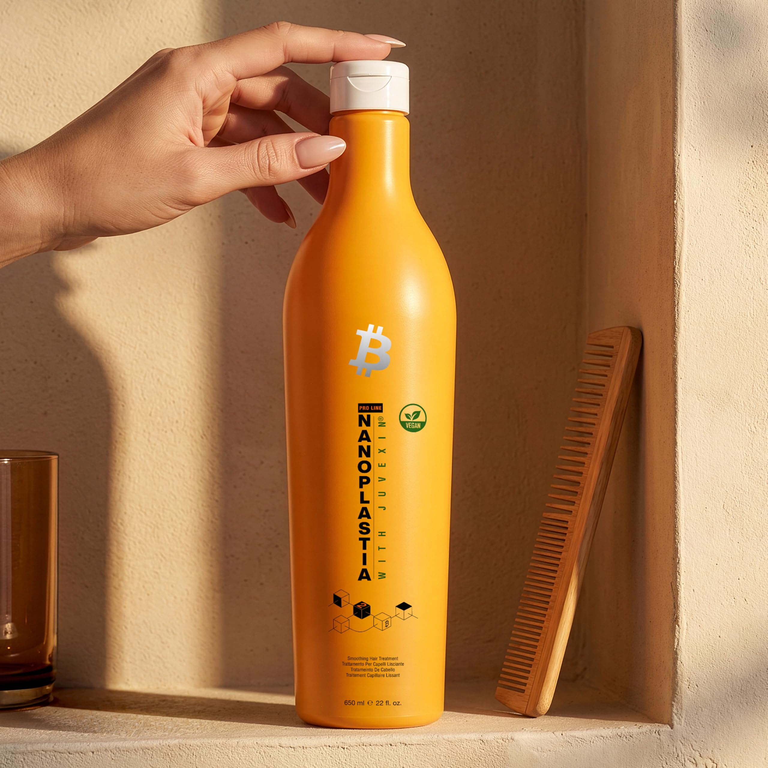 Nanoplastia Trattamento Lisciante alla Cheratina Brasiliana - Kit Professionale Capelli Senza Formaldeide - Ricostruzione Capelli Danneggiati, Anti-Crespo, Protezione Termica