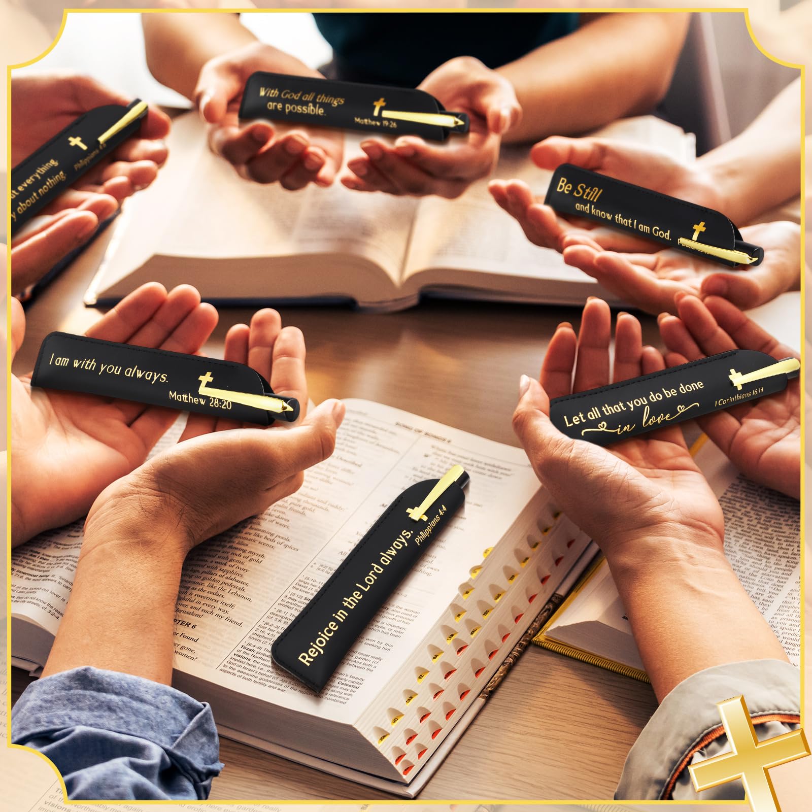 Spakon 12 Set Thank You Gift Bulk A5 Leather Journal Thank You Pen With Gift Box Employee Appreciation Gifts Inspirational Back - View #2